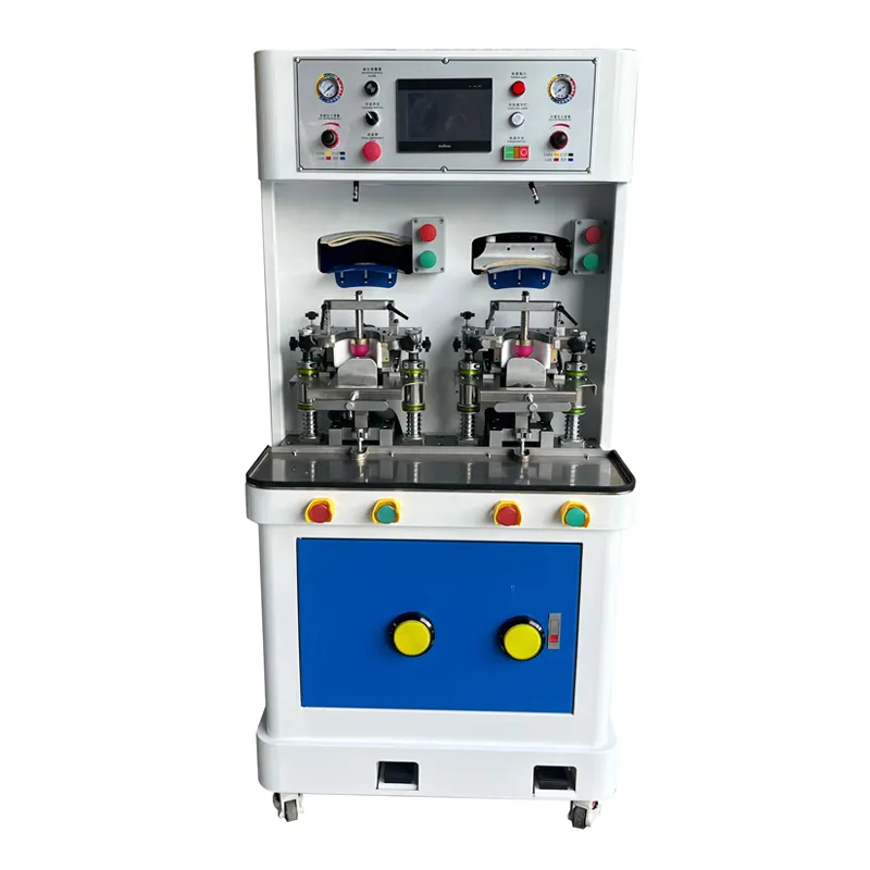 4-Station Hot Vamp Shaping Shoe Moulding Machine JN-361 | 2 Hot & 2 Cold
