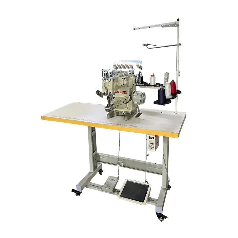 Small Mouth Four Needle Sewing Machine for Shoes JN-5200S Six Thread with Straight Arm