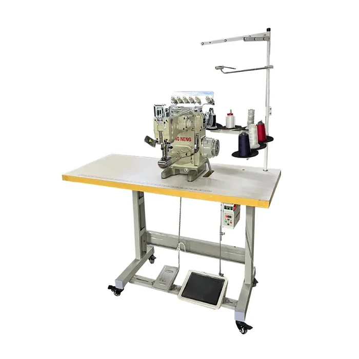 Small Mouth Four Needle Sewing Machine for Shoes JN-5200S Six Thread with Straight Arm