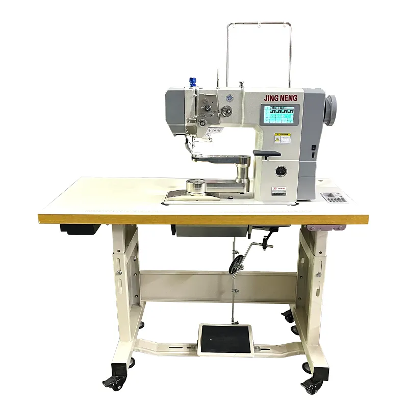Industrial Shoe Sewing Machine with 360° Rotating Arm JN-566 (Programmable Post Bed Type)