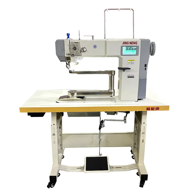 Industrial Shoe & Leather Sewing Machine with Rotating Arm JN-568 (Programmable Post Bed Type)