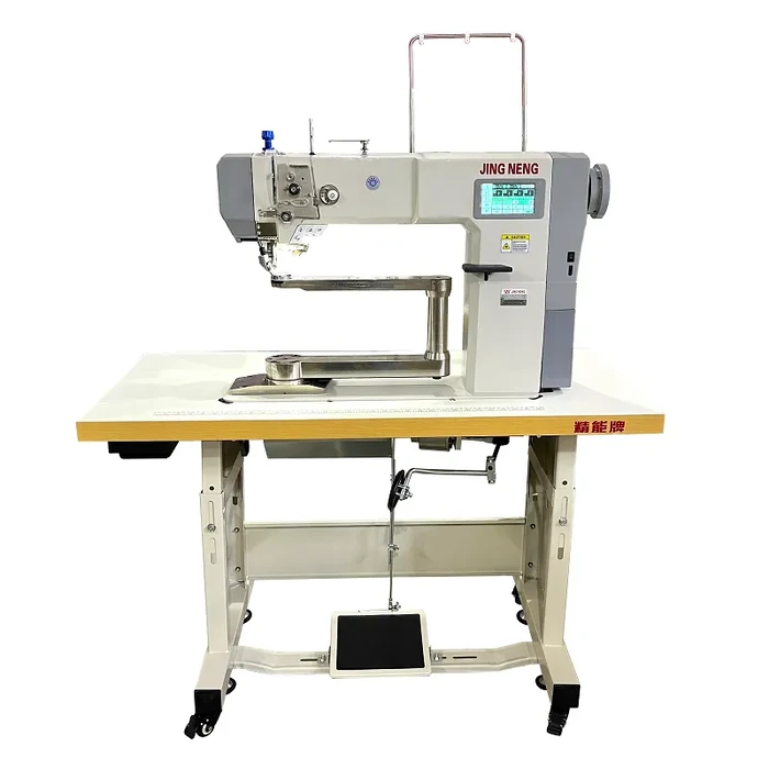 Industrial Shoe & Leather Sewing Machine with Rotating Arm JN-568 (Programmable Post Bed Type)